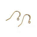 100pcs Strong Fish Earring Hooks, Antique Bronze Plated Brass, 0.8mm/20 Gauge, 25mm Long, CF244-4