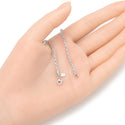 1pc 925 Sterling Silver 2.2mm Diamond Cut Braided Rope Chain Bracelet, Tarnish Resistant White Gold Plated, Length Selections: 7 inch/7.5 inch/8 inch