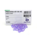 50pcs Preciosa Faceted Bicone Crystal Beads, Violet AB, 6mm, Hole ID 1mm, Pre-B659