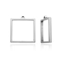 10pcs 304 Stainless Steel Square Open Back Bezel Settings (25mm/30mm)