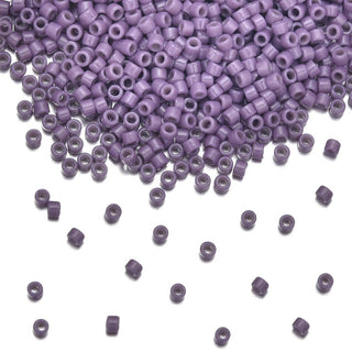 30g Miyuki Delica 11/0 Seed Beads, Duracoat Opaque Dark Orchid DB2139