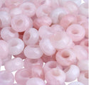10pcs Natural Pink Rose Quartz Gemstone Donut Rondelle Beads,14x8mm, Hole ID 5.6mm, GW-A1