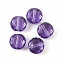 25pcs Adabele Austrian Faceted Flat Round Coin Crystal Beads #5052, Tanzanite Purple, 8mm, Hole ID 1mm, SSMR826