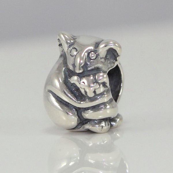 1pc Real Solid Sterling Silver Koala Mom & Her Love Charm Bead, Compatible with Pandora All Other Charm Bracelets, EC104