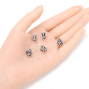 20pcs Cute Monkey Mother Love Child Large Hole Beads, Hole ID 4.5mm, Antique Silver, Zinc Alloy Metal, MEC-A8