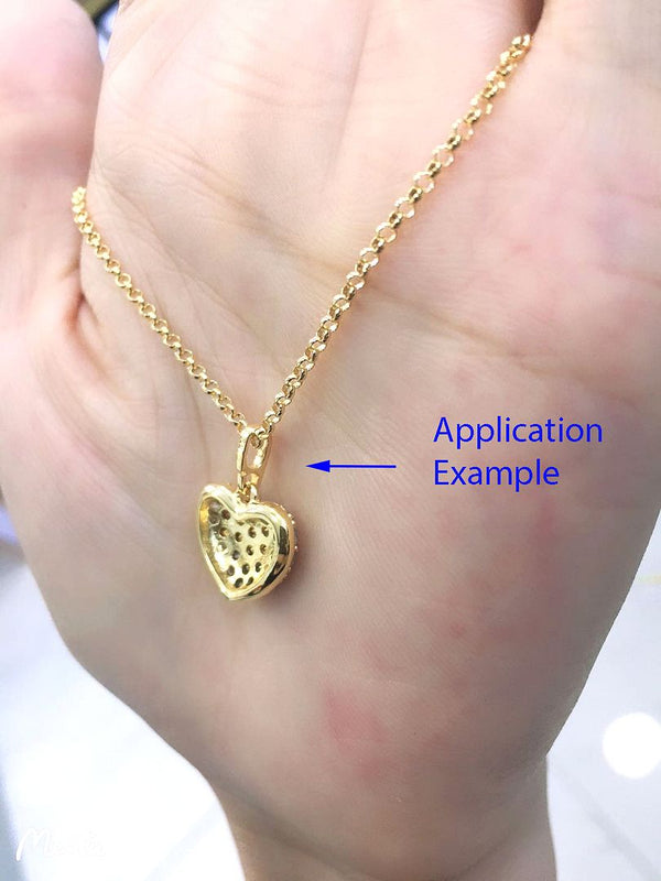 10pcs 925 Sterling Silver Split Hidden Loop Bails, Real 18K Yellow Gold Plated, Pendant Connectors, 7.6x3.8mm, Small Tiny, SS231-2