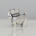 1pc Cute Real Solid Sterling Silver Dog Charm Puppy Bead, Compatible with Pandora All Other Charm Bracelets, EC489