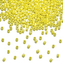 7.5g Miyuki Delica 11/0 Seed Beads, Opaque Rainbow Yellow DB160