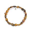 1 Strand Stretch Natural Yellow Tiger Eye Free Form Gemstone Bracelet, 5-8mm Small Beads, Length Selections: 7 inch/7.5 inch