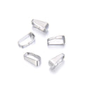 300pcs 304 Stainless Steel 7mm Snap-On Pendant Clasp Bails
