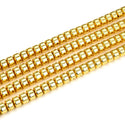 Grade A Natural Hematite Gemstone Rondelle Beads, Gold Plated, 1 Strand/15 Inch, 8x6mm, Hole ID 1mm, GFC9-3