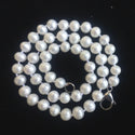 Natural Grade AA+ Potato Round White Cultured Freshwater Pearl Necklace, 7-8mm Pearl Strand, Length Selections: 16 inch/18 Inch