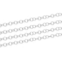 5 Feet 925 Sterling Silver Unfinished Round Cable Chain Links, 3.5mm, SSK-H1