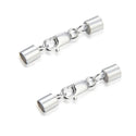 5pcs 925 Sterling Silver Tube Cord End Cap Clasps, Tarnish Resistant Rhodium Plated, Glue In Cord End, 23.5mm, Hole ID 3mm, SS148-3
