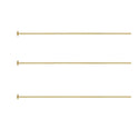 20pcs Real 1/20 14K Gold Filled Flat Head Pins Headpin, 24 Gauge/0.5mm, Length Selections: 1 inch/1.5 inch/2 inch