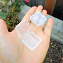 10pcs Tiny Mini Clear Plastic Storage Containers Box for Collecting Small Items, Beads, Jewelry, Game Pieces, Crafts (0.95 x 0.95 x 0.31 Inch)