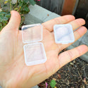 10pcs Tiny Mini Clear Plastic Storage Containers Box for Collecting Small Items, Beads, Jewelry, Game Pieces, Crafts (0.95 x 0.95 x 0.31 Inch)