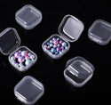 10pcs Tiny Small Clear Plastic Storage Containers Box for Collecting Small Items, Beads, Jewelry, Business Cards, Game Pieces, Crafts (1.38 x 1.38 x 0.7 Inch)