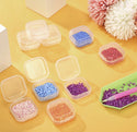 10pcs Tiny Small Clear Plastic Storage Containers Box for Collecting Small Items, Beads, Jewelry, Business Cards, Game Pieces, Crafts (1.38 x 1.38 x 0.7 Inch)