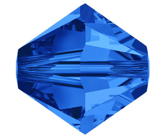 Buy sapphire-blue 100pcs Adabele Austrian Faceted Bicone Crystal Beads, 4mm Small Tiny, Hole ID 0.9mm, | U Pick Color