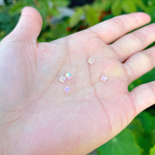 Buy rosaline-pink-ab 100pcs Adabele Austrian Faceted Bicone Crystal Beads with AB Coating, 4mm Small Tiny, Hole ID 0.9mm, | U Pick Color