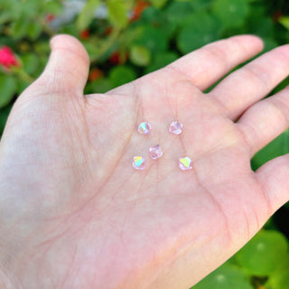 Buy rosaline-pink-ab 100pcs Adabele Austrian Faceted Bicone Crystal Beads with AB Coating, 5mm Small, Hole ID 1mm, | U Pick Color