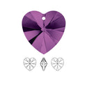 12pcs Swarovski Faceted Heart Drop Crystal Beads #6228, 10mm, Hole ID 1.2mm, | U Pick Color