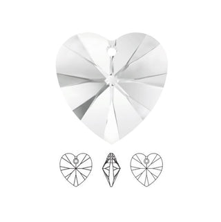 Buy crystal-clear 12pcs Swarovski Faceted Heart Drop Crystal Beads #6228, 10mm, Hole ID 1.2mm, | U Pick Color