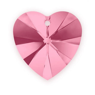 Buy light-rose 12pcs Swarovski Faceted Heart Drop Crystal Beads #6228, 10mm, Hole ID 1.2mm, | U Pick Color