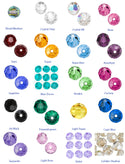 25pcs Swarovski Faceted Round Crystal Beads #5601, 8mm, Hole ID 1.2mm, | U Pick Color (Copy)