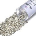 7.5g Miyuki Delica 11/0 Seed Beads, Opaque Galvanized Silver DB35