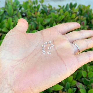 20pcs 925 Sterling Silver Open Jump Rings, 0.9mm/19 Gauge, Size Selections: 4mm/6mm/8mm/10mm/12mm