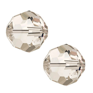 50pcs Adabele Austrian Faceted Round Crystal Beads #5000, Silver Champagne, Size Selections: 4mm/6mm/8mm/10mm