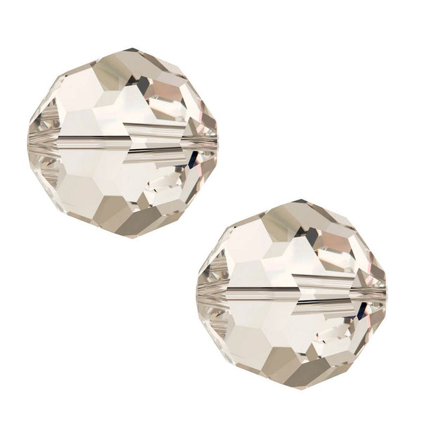 50pcs Adabele Austrian Faceted Round Crystal Beads #5000, Silver Champagne, Size Selections: 4mm/6mm/8mm/10mm
