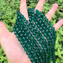 140pcs Creative Club Faceted Round Crystal Glass Beads, Emerald Green, 8mm, Hole ID 1mm, CC2R824