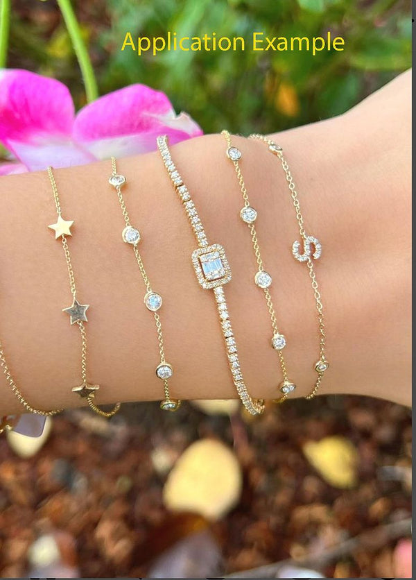 2pcs 925 Sterling Silver 4mm Tiny September Birthstone Links, Real 18K Yellow Gold Plated, Sapphire Blue Cubic Zirconia Gemstone Connector, SXP5-9