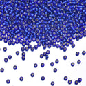 25g Miyuki Rocaille 11/0 Round Seed Beads Silver-lined Cobalt RR-20
