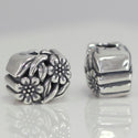 1pc Solid 925 Sterling Silver Flower Bead Charm, Compatible with Pandora All Other Charm Bracelet, EC238