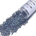 7.5g Miyuki Delica 11/0 Seed Beads, Tidal-Lined Luster Crystal Clear DB2387