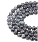 Natural Larvikite "Black Labradorite" Gemstone Round Beads, 1 Strand/15 Inch, Size Selections: 4mm/6mm/8mm/10mm