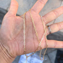 5 Feet 1/20 14K Gold Filled Unfinished Paperclip Cable Chain Link, 2.5mm Width, Non Tarnish, KG-D3