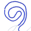 Natural Sapphire Blue Jade Gemstone Faceted Round Beads, 3mm/Small Tiny, Hole ID 0.8mm, 2 Strands/26 Inch Total, GH3R-8