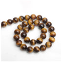 Natural Grade A Yellow Tiger Eye Gemstone Round Beads, 15 Inch/1 Strand, Size Selections: 4mm/6mm/8mm/10mm