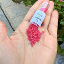 30g Miyuki Delica 11/0 Seed Beads, Opaque Matte Luster Red DB362