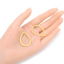 20pcs Raw Brass Large Teardrop Pear Pendant Drops, 36mm Connector, Unplated/Uncoated, CX-A38