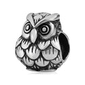 Solid 925 Sterling Silver Owl King Charm Bird Animal Bead, Compatible with Pandora All Other...