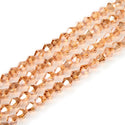 200pcs Creative Club Faceted Bicone Crystal Glass Beads, Golden Shadow, 8mm (0.31 Inch), Hole ID 1.1mm, CCB828