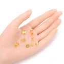 100pcs Tarnish Resistant Earring Posts Glue On Flat Board Settings, with 100pcs Earring Backs, 18K Yellow Gold Plated Brass, Flat Board Size Selections: 4mm/6mm/8mm