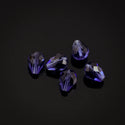 24pcs Adabele Austrian Faceted Teardrop Crystal Beads #5500, Dark Indigo, 8mm x 6mm, Hole ID 1mm, SST-820