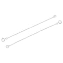 2pcs Sterling Silver Chain Extender with Clasp, Thin Small Chain Extension, Length Selections: 2 inch/3 inch/4 inch/5 inch